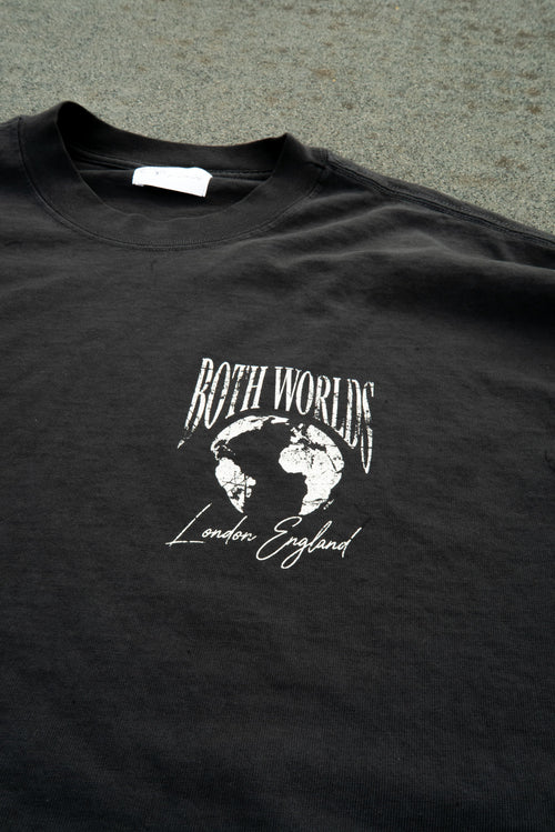 Distressed Faded Black Long sleeve Tee