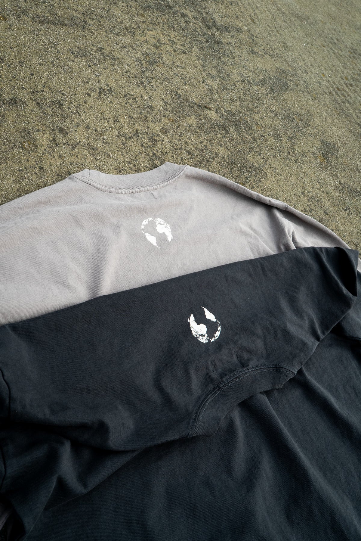 Distressed Faded Black Long sleeve Tee